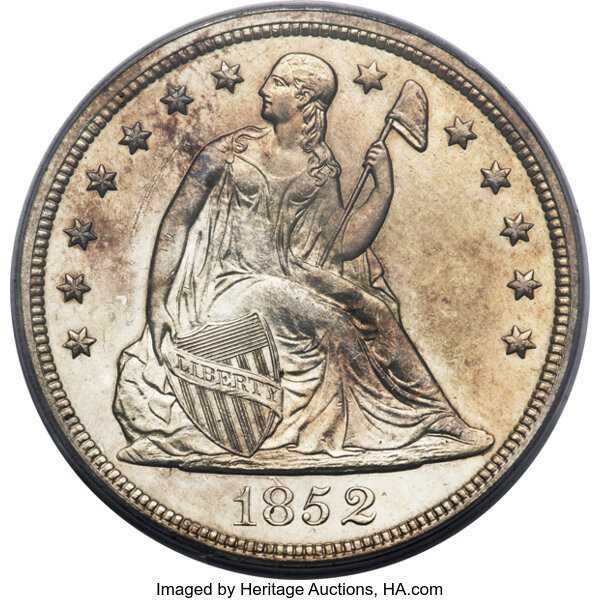 image for: 1852 $1 MS62 PCGS. OC-1, Low R.5....