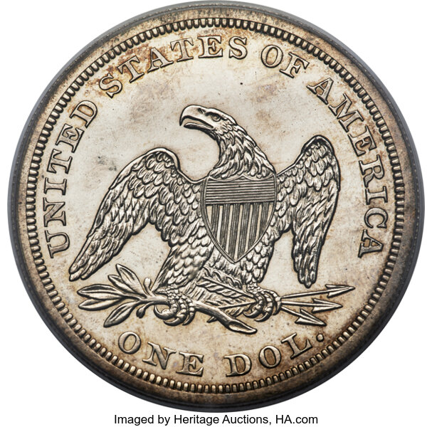 image for: 1852 $1 Restrike PR62 PCGS. OC-P3, High R.5....