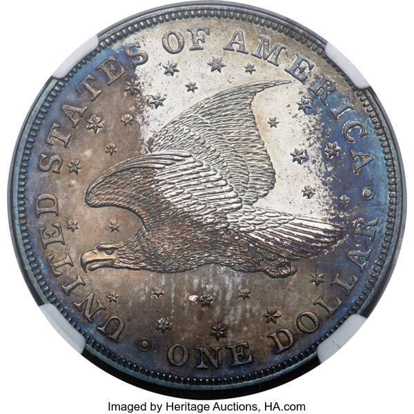 image for: 1836 P$1 Name Below Base, Judd-58 Restrike, Pollock-61, Low R.6, PR64 NGC....