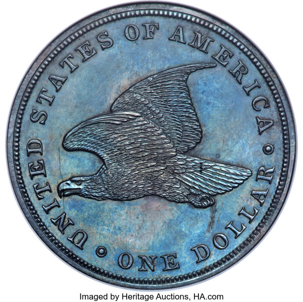 image for: 1839 P$1 Name Omitted, Judd-104 Restrike, Pollock-116, R.3, PR65 NGC....