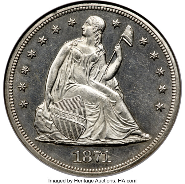 image for: 1871-CC $1 MS64 NGC. OC-1, High R.4....