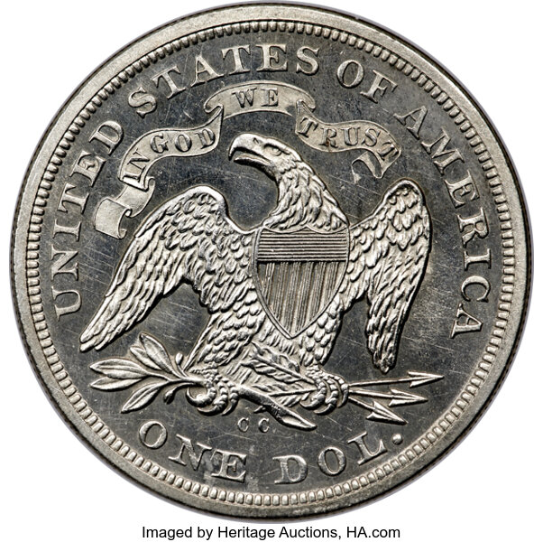 image for: 1871-CC $1 MS64 NGC. OC-1, High R.4....