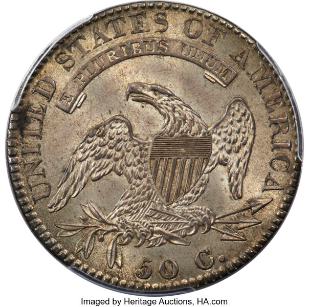 image for: 1820/19 50C Square Base 2, O-101, R.1, MS64 PCGS. CAC....