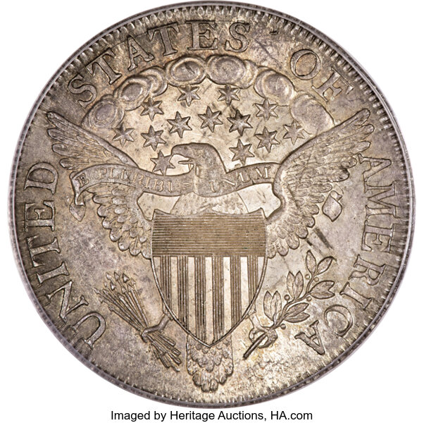 image for: 1807 50C Draped Bust, O-105, T-4, R.1, MS63 PCGS....