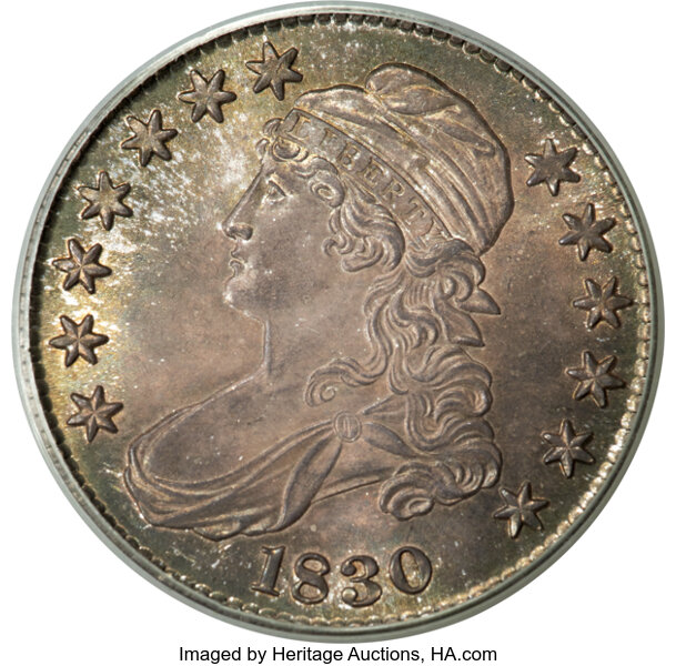 image for: 1830 50C Small 0, O-115, R.2, MS67 PCGS. CAC....