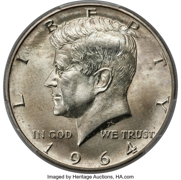 image for: 1964 50C SMS SP68 PCGS....