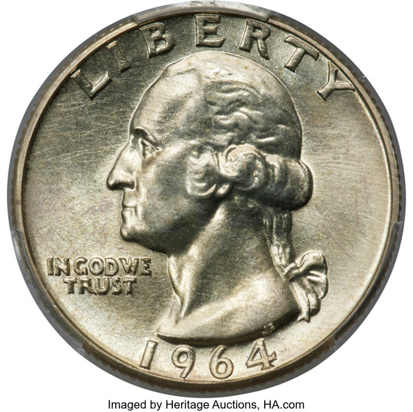 image for: 1964 25C SMS SP67 PCGS....