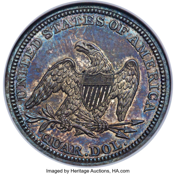 image for: 1846 25C PR65 NGC. Briggs 4-F....