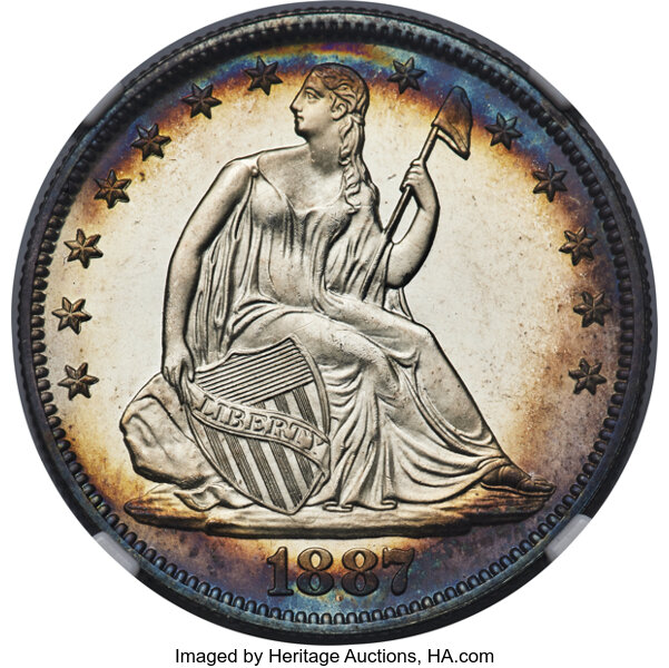 image for: 1887 50C PR68 Ultra Cameo NGC....