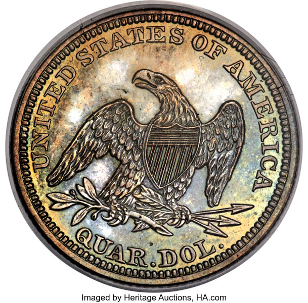 image for: 1846 25C PR64 PCGS. Briggs 4-F. ...