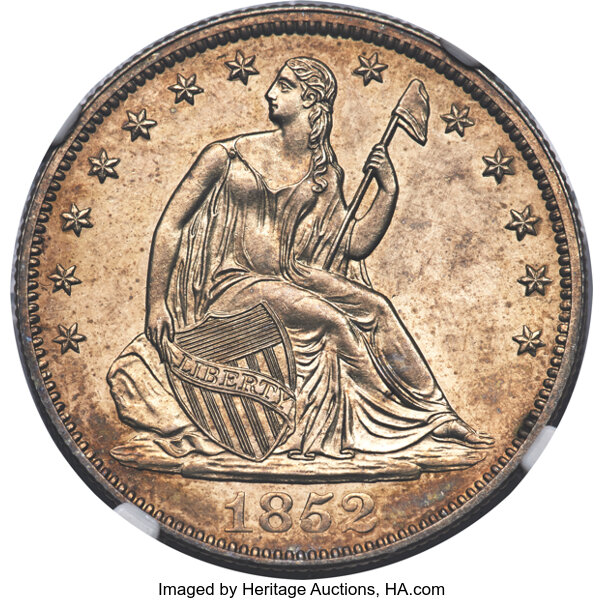 image for: 1852 50C PR65 NGC....