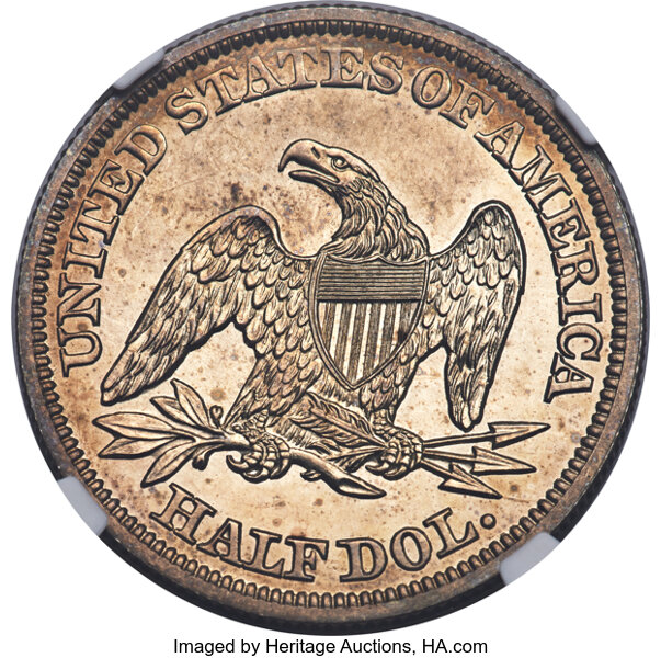 image for: 1852 50C PR65 NGC....