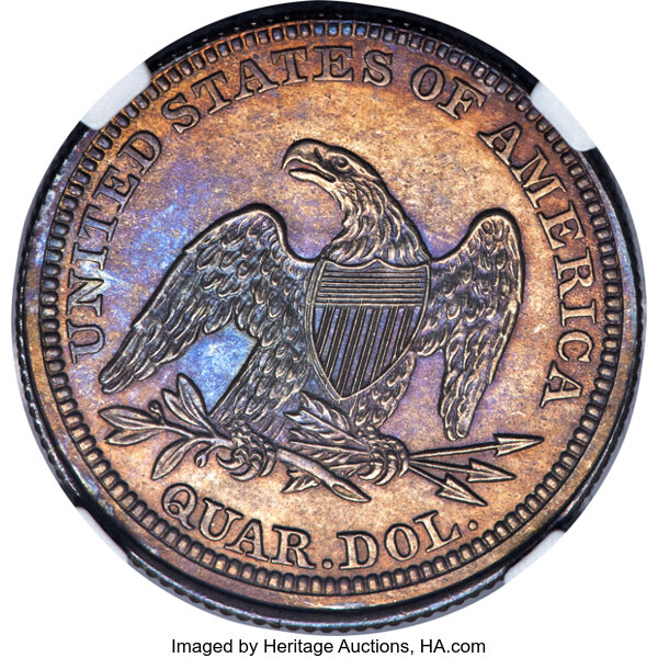 image for: 1852 25C PR65 NGC. Briggs 1-A, Flynn-RPD-001....