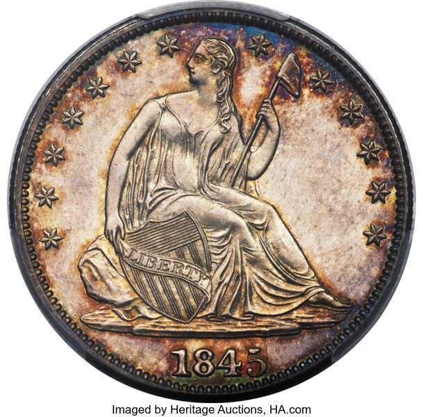 image for: 1845 50C PR64 Cameo PCGS. CAC....