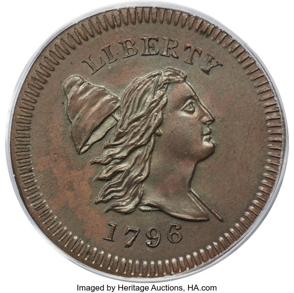 image for: 1796 1/2 C Edwards Copy MS65 Brown PCGS....