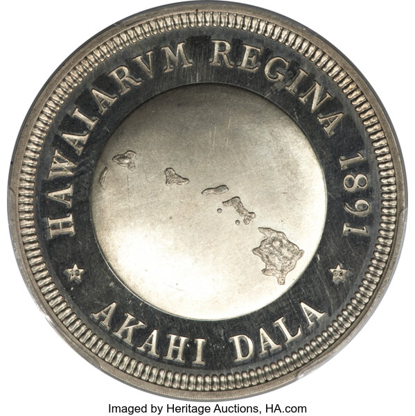 image for: 1891 (1893) Queen Liliuokalani Pattern Silver Dollar PR63 Deep Cameo PCGS. M. 2MH-1, Bruce X-M1....