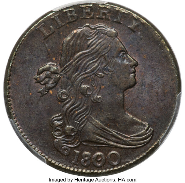 image for: 1800/79 1C Style Two Hair, S-194, B-8, R.3, MS64 Brown PCGS....