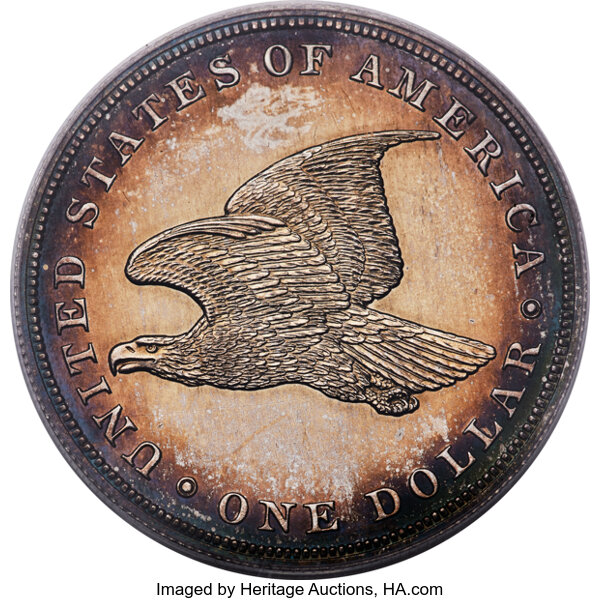 image for: 1839 P$1 Name Omitted, Judd-104 Restrike, Pollock-116, R.3, PR64 PCGS....