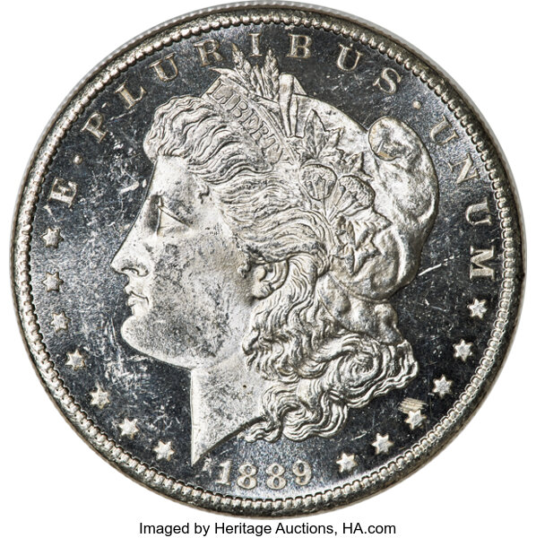image for: 1889-CC $1 MS62 Deep Mirror Prooflike PCGS. VAM-3....