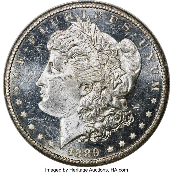 image for: 1889-CC $1 MS63 Deep Mirror Prooflike PCGS. VAM-3....