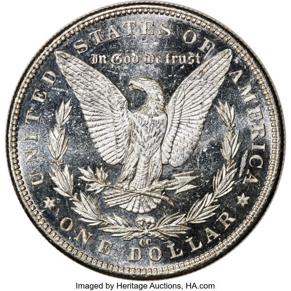 image for: 1889-CC $1 MS63 Deep Mirror Prooflike PCGS. VAM-3....