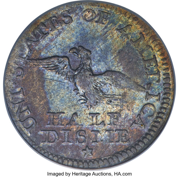 image for: 1792 H10C Half Disme, Judd-7, Pollock-7, R.4, VF35 PCGS....