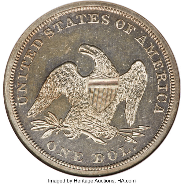 image for: 1851 $1 Restrike PR62 NGC. OC-P2, R.8....