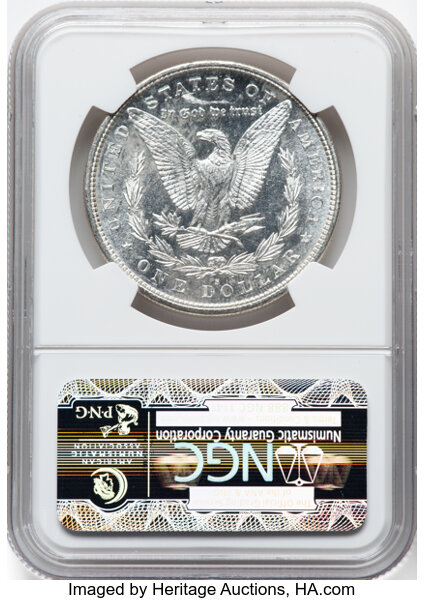 image for: 1880/79-S $1 80/79, Medium S, VAM-8, MS63 Prooflike NGC. A Top 100 Variety. NGC Census: (0/0)....