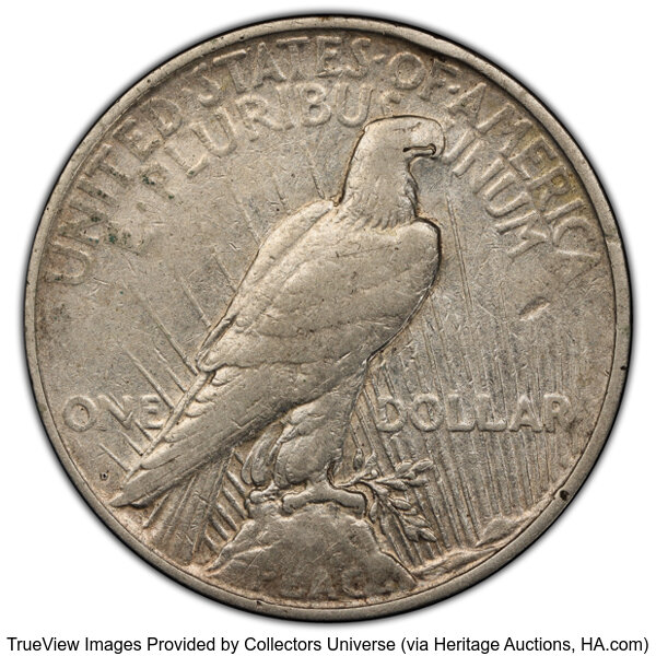 image for: 1922-D $1 Retained Die Break, VAM-2A, VF35 PCGS. An Elite 30 Variety. PCGS Population: (1/20). CDN: $90 Whsle. Bid for NGC/...