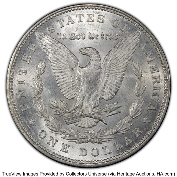 image for: 1878 7TF $1 Reverse of 1879, Face Chips, VAM-222A, MS62 PCGS. A Hit List 40 Variety. PCGS Population: (6/4). NGC Census: (0...