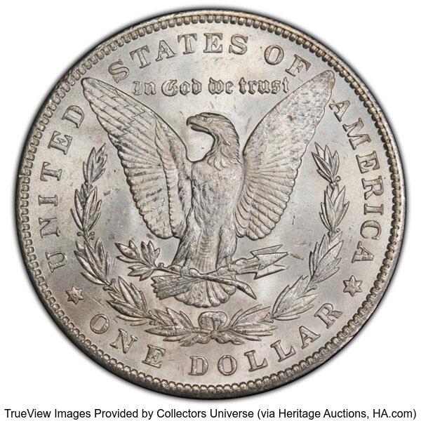 image for: 1888 $1 Doubled Reverse, VAM-6, MS64 PCGS. CAC. A Hot 50 Variety. PCGS Population: (8/2 and 0/0+). NGC Census: (0/0 and 0/0...