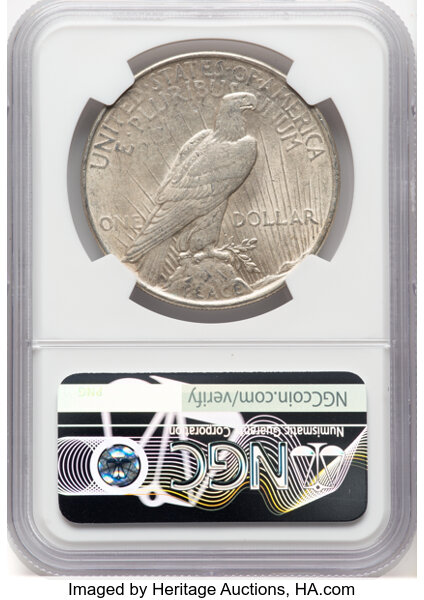 image for: 1923 $1 Broken Wing, VAM-1E, AU55 NGC. A Top 50 Variety....