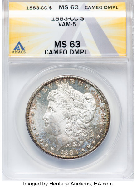 1883-CC $1 MS63 Cameo Deep Mirror Prooflike ANACS....