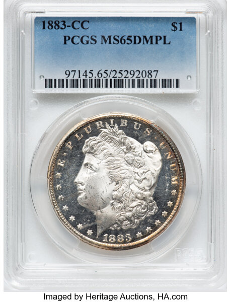 1883-CC $1 MS65 Deep Mirror Prooflike PCGS....