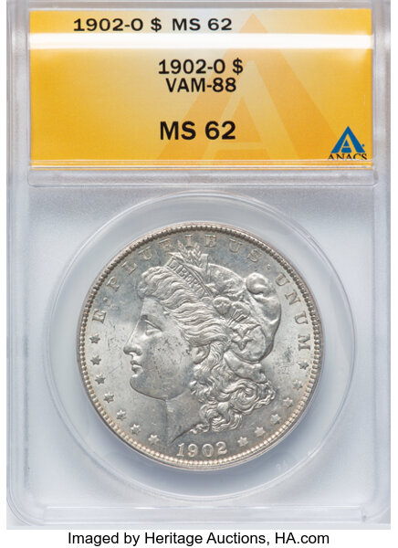 1902-O $1 VAM-88, MS62 ANACS....