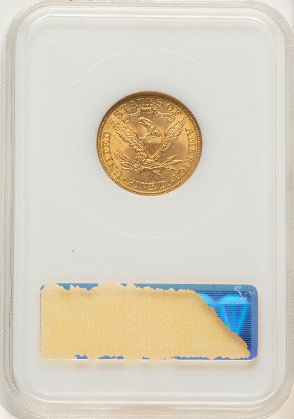 image for: 1908 Liberty $5  NGC MS64