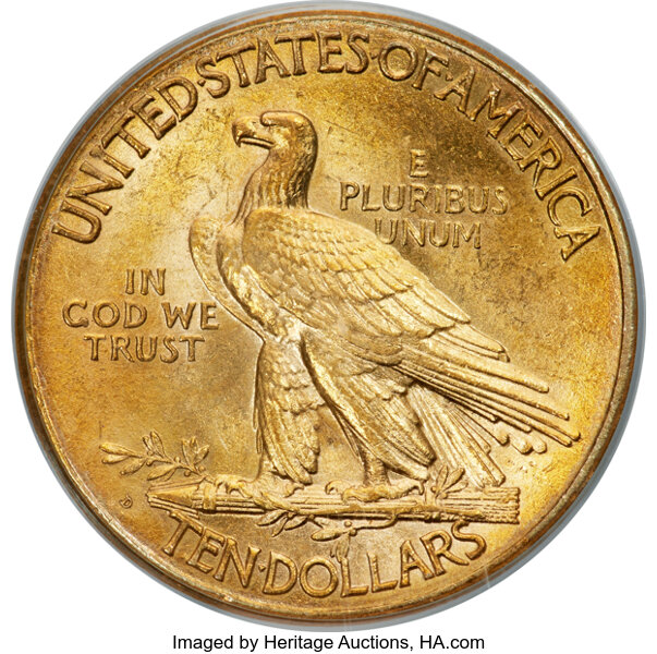 image for: 1911-D $10  PCGS MS61