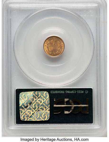 image for: 1853 G$1 PCGS AU58