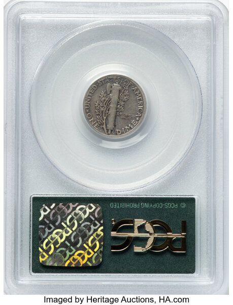image for: 1921-D 10c PCGS F12