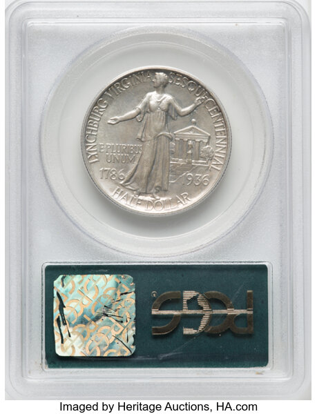 image for: 1936 Lynchburg 50c PCGS MS64