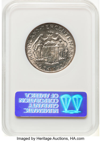 image for: 1934 Maryland 50c NGC MS63