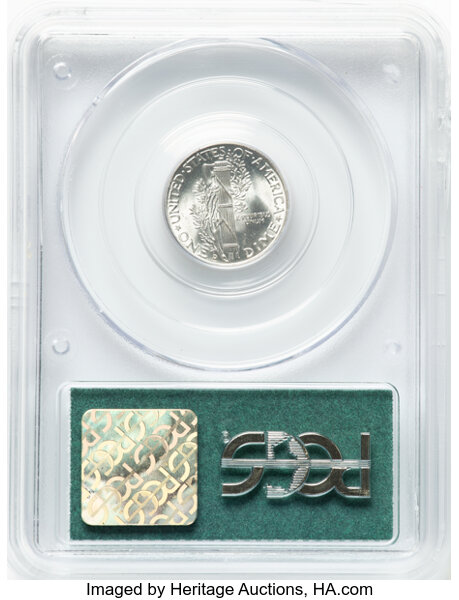 image for: 1943-D 10c PCGS MS66 FB
