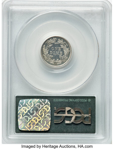 image for: 1873 No Arrows, Closed 3 10c PCGS PR64