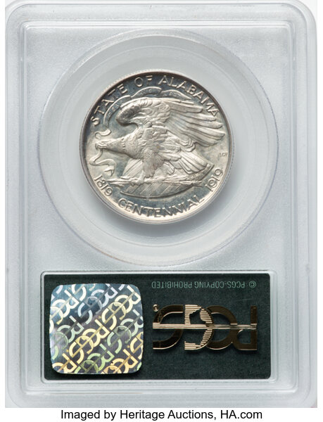 image for: 1921 Alabama, 2x2 50c PCGS MS66