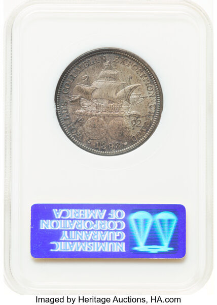 image for: 1893 Columbian Exposition 50c NGC MS63