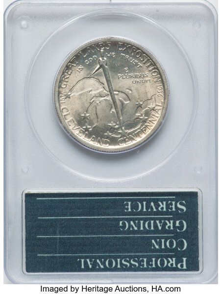 image for: 1936 Cleveland - Great Lakes Expo 50c PCGS MS63