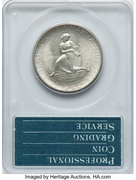 image for: 1936-D Cincinnati Music Center 50c PCGS MS65