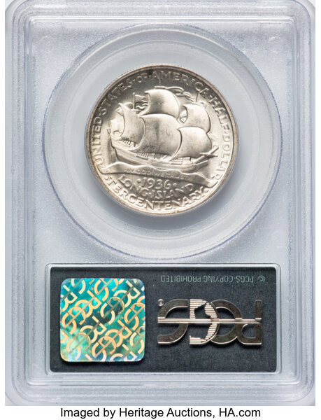image for: 1936 Long Island 50c PCGS MS65