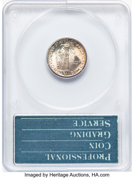 image for: 1944-S 10c PCGS MS66 FB CAC