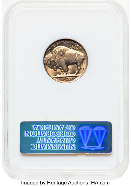 image for: 1938-D Buffalo 5c NGC MS66